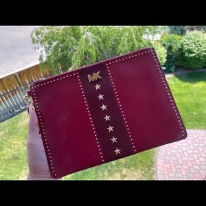 Micheal Kors Red Studded Pouch